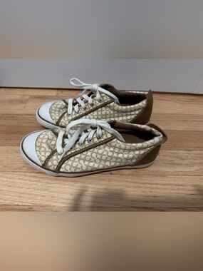 Coach Barrett Signature Canvas Low-Top Sneakers with White Accents
